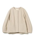 メランジ ノーカラー ジャケット 26AW 秋新作 冬アウター 防寒 軽量