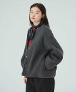 メランジ ノーカラー ジャケット 26AW 秋新作 冬アウター 防寒 軽量