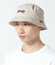 Schott TWILL BUCKET HAT/ツイル バケットハット ショット 帽子 その他の帽子 ベージュ ブラック