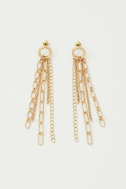 【SALE／35%OFF】SLY VARIOUS CHAIN ピアス スライ アクセサリー・腕時計 その他のアクセサリー・腕時計 ゴールド ブラック