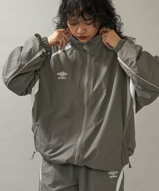 【SALE／10%OFF】UMBRO 別注 UMBRO ナイロントラックジャケット【限定展開】 フリークスストア ジャケット・アウター ブルゾン・ジャンパー グレー ブラック【送料無料】