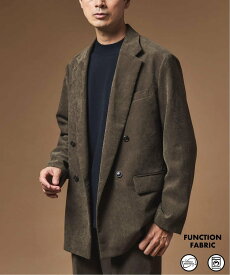 EDIFICE MULTI FUNCTION" コーデュロイ ダブルブレスト 4ボタン ジャケット エディフィス ジャケット・アウター テーラードジャケット・ブレザー グレー ベージュ ブラウン ブラック【送料無料】