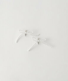 【SALE／70%OFF】UNITED ARROWS green label relaxing GLR FP リボン イヤリング / キッズ ユナイテッドアローズ アウトレット アクセサリー・腕時計 イヤリング・イヤーカフ ホワイト