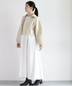 【SALE／29%OFF】cepo ジップニットカーディガン＋ワンピース アンサンブル セポ トップス アンサンブル ブラック グリーン ベージュ【送料無料】