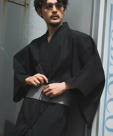 【SALE／10%OFF】improves 5点セット 浴衣 (ワンタッチ角帯,下駄,扇子,信玄袋) インプローブス 着物・浴衣・和装小物 浴衣 ブラック ネイビー【送料無料】