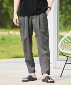 【SALE／30%OFF】UNITED ARROWS green label relaxing ウォッシャブルトロ 2プリーツ 9分丈 ユーティリティパンツ W1 -ストレッチ・防シワ- ユナイテッドアローズ グリーンレーベルリラクシング パンツ その他のパンツ ブラック ネイビー グレー【送料無料】