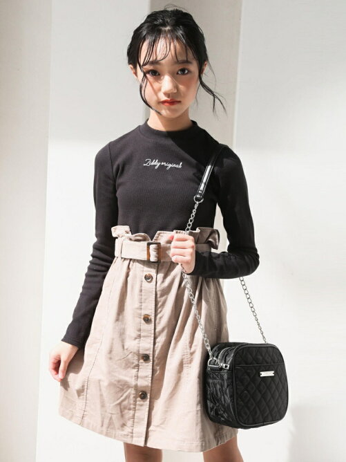 Bebe Online Store ニコプチ掲載 ハイウエスト コールテン スカート ドッキング ワンピース 130cm 160cm Rakuten Fashion 楽天ファッション 旧楽天ブランドアベニュー Bk9711