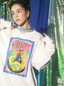 【SALE／50%OFF】Green Parks FANTASIA/ポスタープリント裏毛プルオーバー 24SS /Disney グリーンパークス トップス カットソー・Tシャツ ホワイト グリーン ブラック