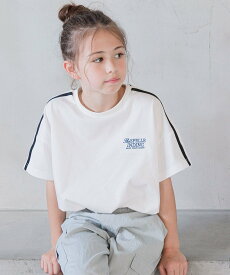 GLOBAL WORK ヘビロッTEEワイドショート/キッズ/123963 グローバルワーク トップス カットソー・Tシャツ ホワイト ブラック グレー