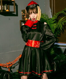 Brightlele 「 キョンシー 2タイプ 」 ハロウィン コスプレ 仮装 キョンシー ゾンビ チャイナ服 ブライトララ ファッション雑貨 その他のファッション雑貨 レッド ブルー