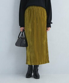 【SALE／80%OFF】UNITED ARROWS green label relaxing ワッシャー ベロア スカート ユナイテッドアローズ アウトレット スカート ロング・マキシスカート イエロー ブラック グレー