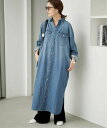 SLOBE IENA 《シリーズあり》LEDENIM BDU デニムシャツワンピース スローブ イエナ ワンピース・ドレス シャツワンピ…