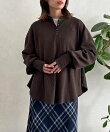 【WEB限定】ヘンリーネックフレアプルオーバー