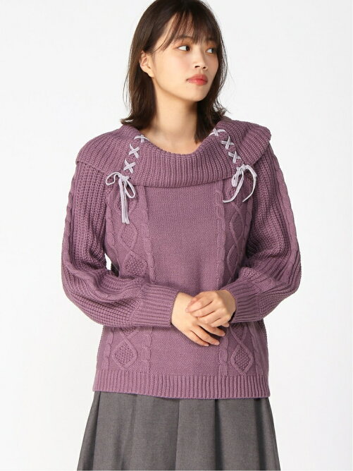 Axes Femme W W編み上げオフタートルニット Rakuten Fashion 楽天ファッション 旧楽天ブランドアベニュー Bx9712
