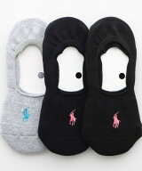 POLO RALPH LAUREN 【3足セット】足底パイル アーチサポート ワンポイント カバーソックス ナイガイ 靴下…