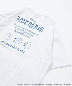 FREAK'S STORE DISNEY ディズニー くまのプーさん 別注 リラックスフィット バックプリント クルーネックTシャツ 【限定展開】 フリークスストア トップス カットソー・Tシャツ ホワイト グレー ブラック ピンク ネイビー【送料無料】