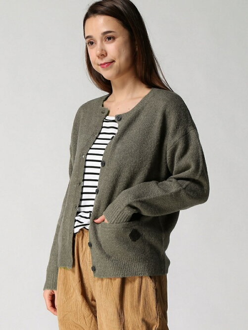 Samansa Mos2 パーツレース付きニットカーディガン Rakuten Fashion