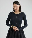 18Gシルクリブニットクルーネック