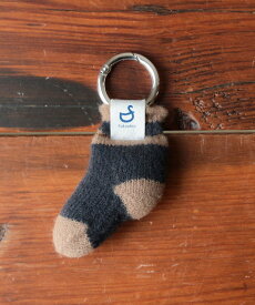 BEAMS JAPAN 【別注】フクシン / 靴下チャーム キーホルダー ビームス ジャパン 財布・ポーチ・ケース その他の財布・ポーチ・ケース ネイビー オレンジ