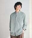 UNITED ARROWS green label relaxing ウォッシャブル トロ ジャストルーズ シャツ -ストレッチ- ユナイテッドアローズ グリーンレーベルリラクシング トップス シャツ・ブラウス グリーン ブルー【送料無料】