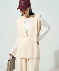 FREAK'S STORE 限定展開 Vネック ニットベスト セットアップ(ベスト・パンツ) 26AW フリークスストア トップス ベスト・ジレ グレー ブラック ベージュ ブラウン ネイビー【送料無料】