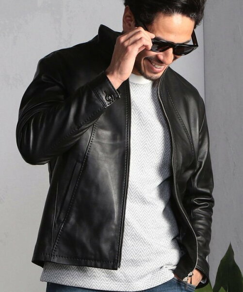 Men S Bigi ラムレザーシングルライダースジャケット Rakuten Fashion 楽天ファッション 旧楽天ブランドアベニュー Ad3714