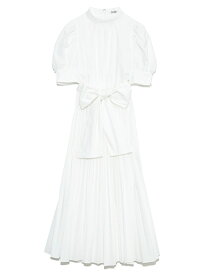 SNIDEL Sustainableリボンシャツワンピース スナイデル ワンピース ロングワンピース/マキシワンピース ホワイト グレー ピンク【送料無料】