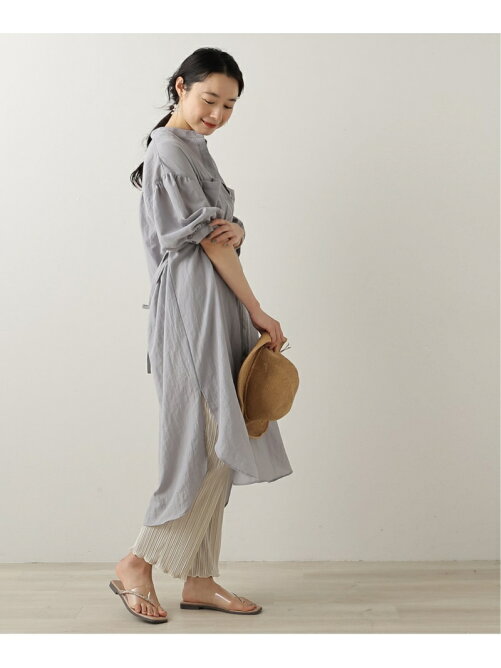 Ray Cassin Set C バンドカラーシャツワンピース サテンプリーツパンツ Rakuten Fashion 楽天ファッション 旧楽天ブランドアベニュー Da3714