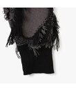atmos pink Heart Logo Fringe Knit Top BLACK