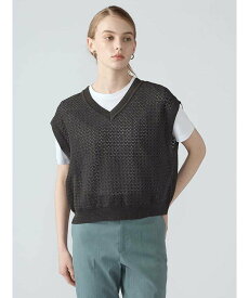 Aquascutum WOMEN 2WAYリネンニットベスト アクアスキュータム トップス ニット ベージュ【送料無料】