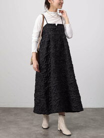 【SALE／66%OFF】Chez toi ジャガードキャミワンピース シェトワ ワンピース・ドレス その他のワンピース・ドレス ブラック ベージュ ブルー