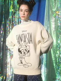 【SALE／20%OFF】Green Parks FANTASIA/ジャガードニットプルオーバー 24SS /Disney グリーンパークス トップス ニット ホワイト ブラウン ネイビー【送料無料】