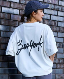 YEVS 【ZOOYORK】 ロゴ発泡PTTシャツ【ユニセックス】 イーブス トップス カットソー・Tシャツ ホワイト ブラック【送料無料】