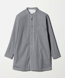 UNITED ARROWS ＜TICCA＞ノーカラー テントライン シャツ ユナイテッドアローズ トップス シャツ・ブラウス ブルー ブラック【送料無料】