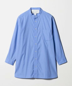 UNITED ARROWS ＜TICCA＞ノーカラー テントライン シャツ ユナイテッドアローズ トップス シャツ・ブラウス ブルー ブラック【送料無料】