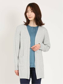 【SALE／20%OFF】m.f.editorial ワイドリブ トッパーニットカーディガン タカキュー トップス カーディガン グレー グリーン ネイビー