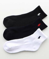 POLO RALPH LAUREN 【3足セット】足底パイル アーチサポート ワンポイント ショートソックス ナイガイ 靴…