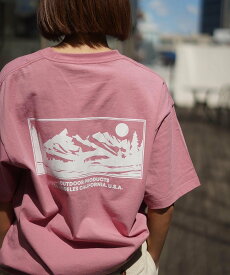 【SALE／35%OFF】OUTDOOR PRODUCTS OUTDOOR PRODUCTS/(M)バック プリント Tシャツ ジーンズメイト トップス カットソー・Tシャツ グリーン カーキ ピンク ブラック ブルー ベージュ ホワイト