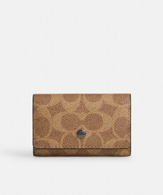 【SALE／62%OFF】COACH OUTLET 【公式】ファイブ リング キー ケース・シグネチャー キャンバス コーチ　アウトレット 財布・ポーチ・ケース その他の財布・ポーチ・ケース ベージュ【送料無料】