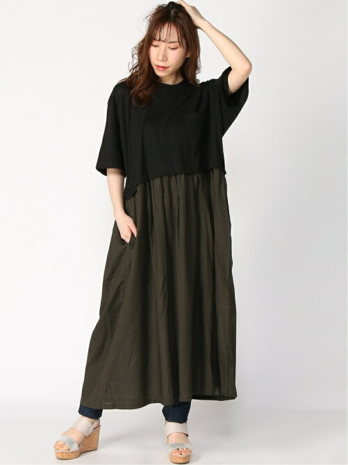 Morning Calm Morning Calm Tシャツ切り替えワンピース Rakuten Fashion 楽天ファッション 旧楽天ブランドアベニュー Az4717