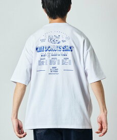 FREAK'S STORE ビッグシルエット バックプリント クルーネックTシャツ / CITY DONUTS 【限定展開】 フリークスストア トップス カットソー・Tシャツ ホワイト グレー ピンク ネイビー【送料無料】