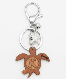 Kahiko 【カヒコ】コアウッドイニシャルキーホルダー アミナコレクション メイク道具・美容器具 手鏡・メイクミラー レッド ブラウン ベージュ シルバー