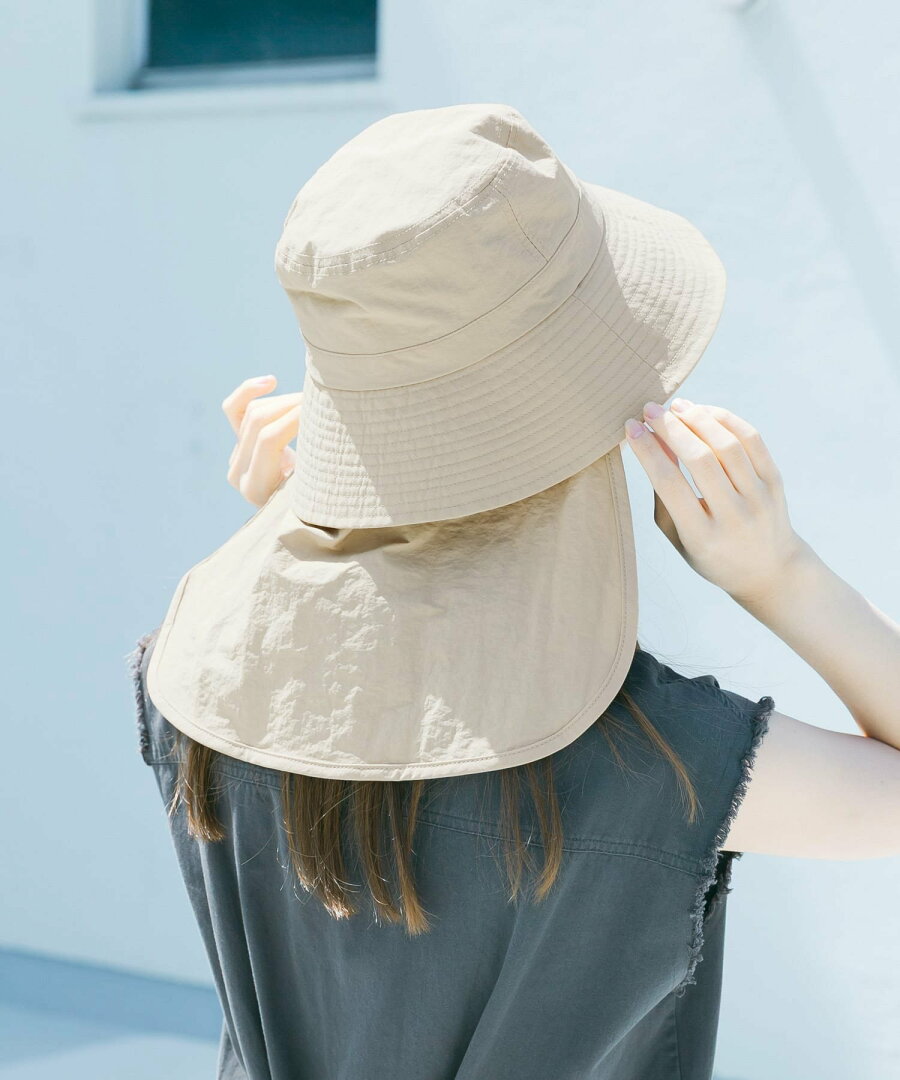 【SALE/20%OFF】SMELLY 『撥水/UVカット』サンシェードバケットハット スメリー 帽子 ハット ベージュ - メイン画像 13