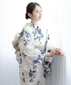 SOUBIEN 浴衣2点セット レディース(浴衣+帯) ソウビエン 着物・浴衣・和装小物 浴衣 ブルー ワインレッド グレー【送料無料】