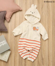Ampersand 【miffy】マシュマロニットカバーオール エフオーオンラインストア マタニティウェア・ベビー用品 ロンパース・カバーオール ブラウン ホワイト【送料無料】