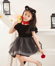 【SALE／33%OFF】Brightlele 「 KIDS猫 」 ハロウィン 衣装 子供 仮装 コスプレ 猫 ドレス 白猫 黒猫 可愛い ブライトララ ファッション雑貨 その他のファッション雑貨 ブラック ホワイト