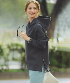 【SALE／29%OFF】UNFILO L BEAUTY FORM JERSEY サイドZIP フーディ アンフィーロ トップス パーカー・フーディー グレー ブラック ピンク ブラウン ホワイト【送料無料】