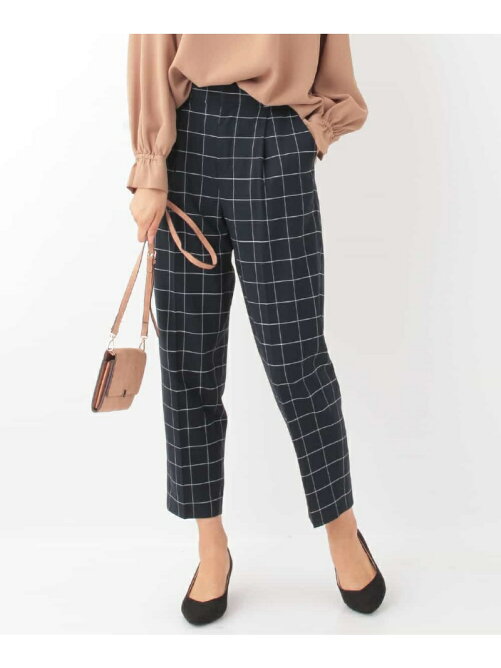 Mk Michel Klein 洗濯機で洗える ウィンドペンチェック柄テーパードパンツ Rakuten Fashion 楽天ファッション 旧楽天ブランドアベニュー P