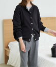 《WEB限定カラーあり/追加3》ダブルフェイスジャージースナップカーディガン