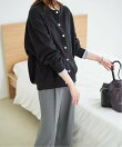 《WEB限定カラーあり/追加3》ダブルフェイスジャージースナップカーディガン